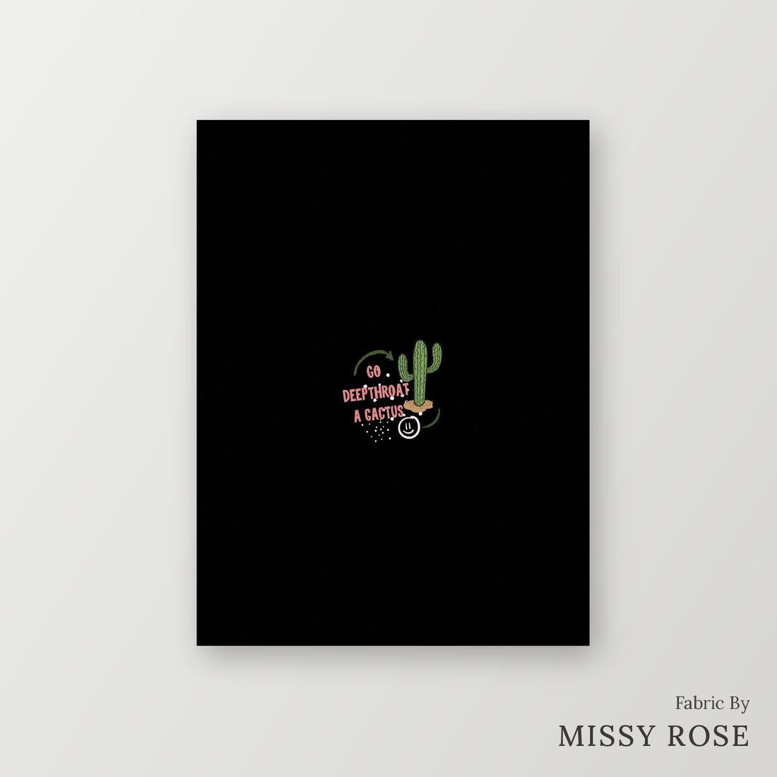 Profanity Fabric Panel 238 – printed fabric panel with centred picture, custom printed to order | Fabric by Missy Rose