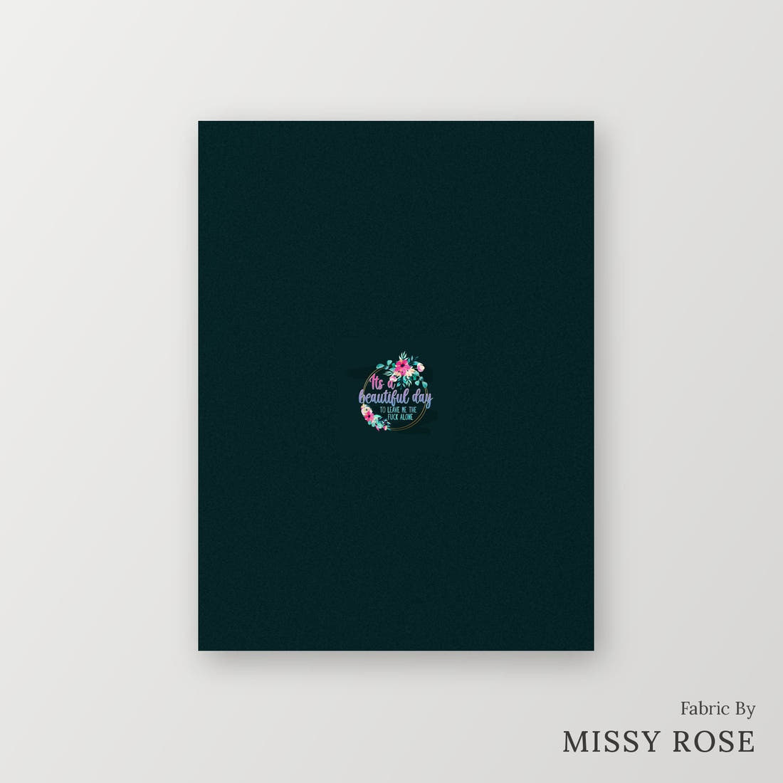 Profanity Fabric Panel 24 – printed fabric panel with centred picture, custom printed to order | Fabric by Missy Rose