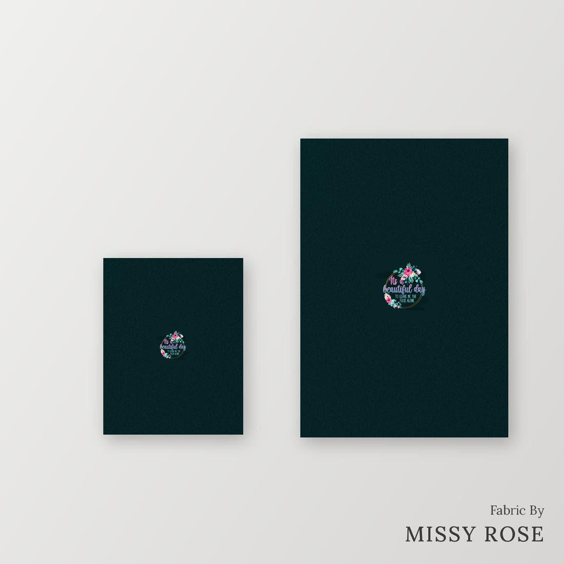 Profanity Fabric Panel 24 – universal and adult panel sizes side by side | Fabric by Missy Rose