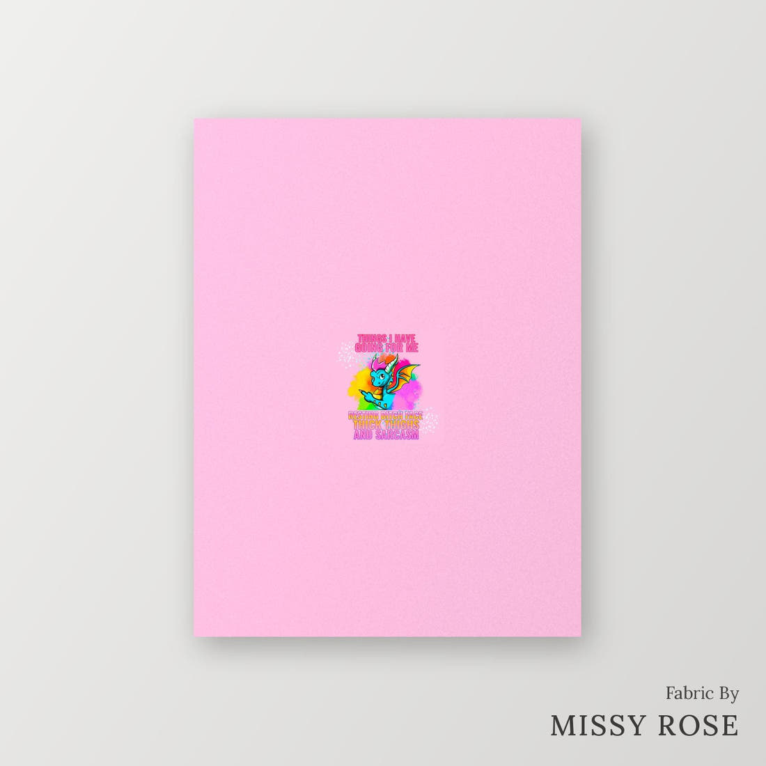Profanity Fabric Panel 241 – printed fabric panel with centred picture, custom printed to order | Fabric by Missy Rose