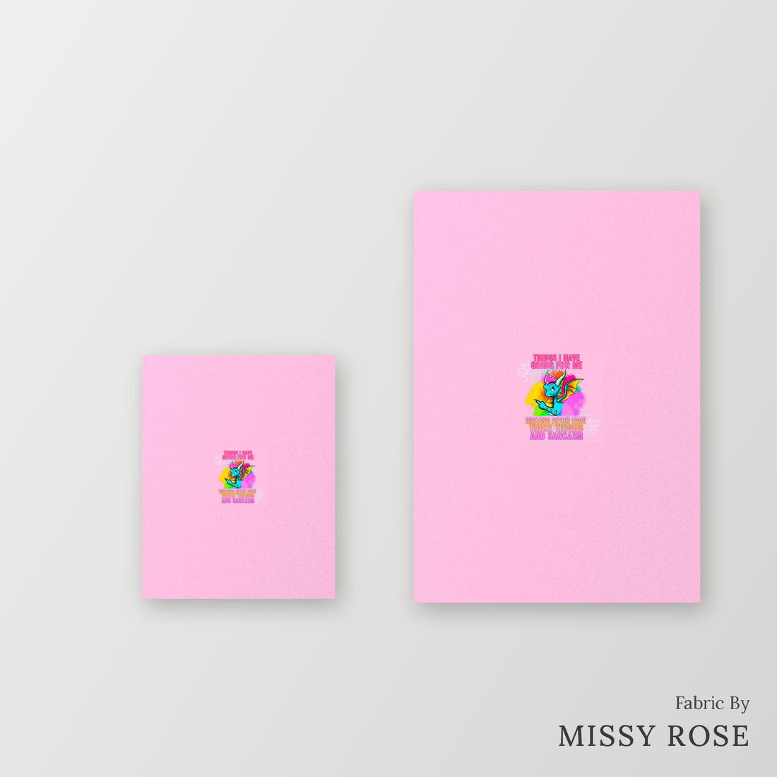 Profanity Fabric Panel 241 – universal and adult panel sizes side by side | Fabric by Missy Rose