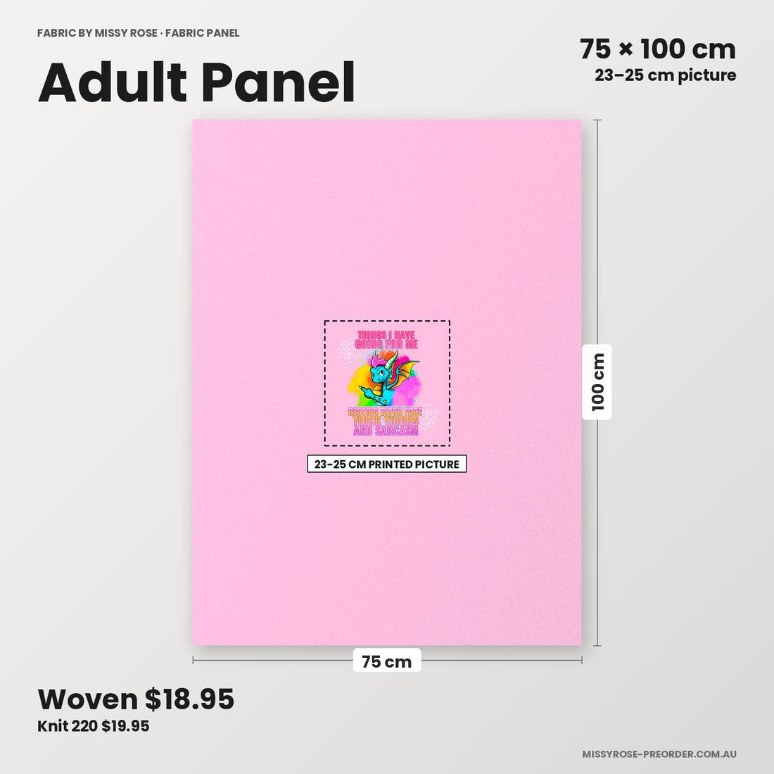Profanity Fabric Panel 241 adult panel sizing – 23–25 cm printed picture on 75 × 100 cm fabric | Fabric by Missy Rose
