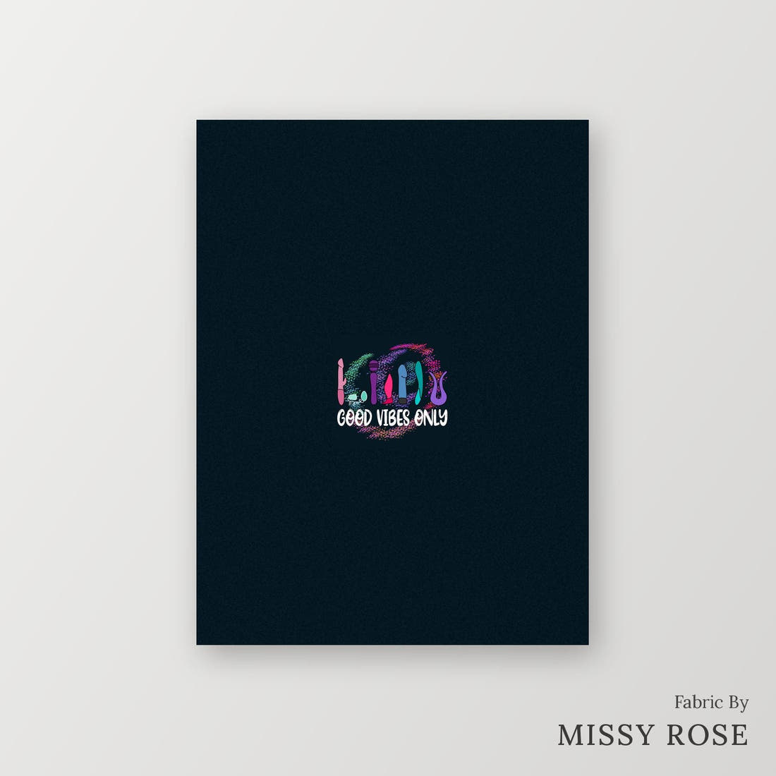 Profanity Fabric Panel 243 – printed fabric panel with centred picture, custom printed to order | Fabric by Missy Rose