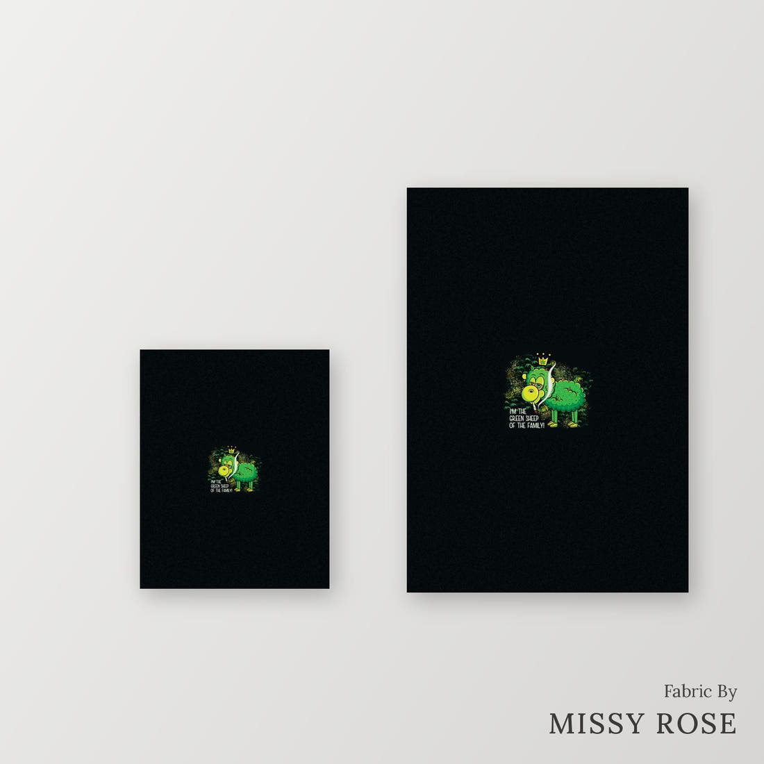 Profanity Fabric Panel 246 – universal and adult panel sizes side by side | Fabric by Missy Rose