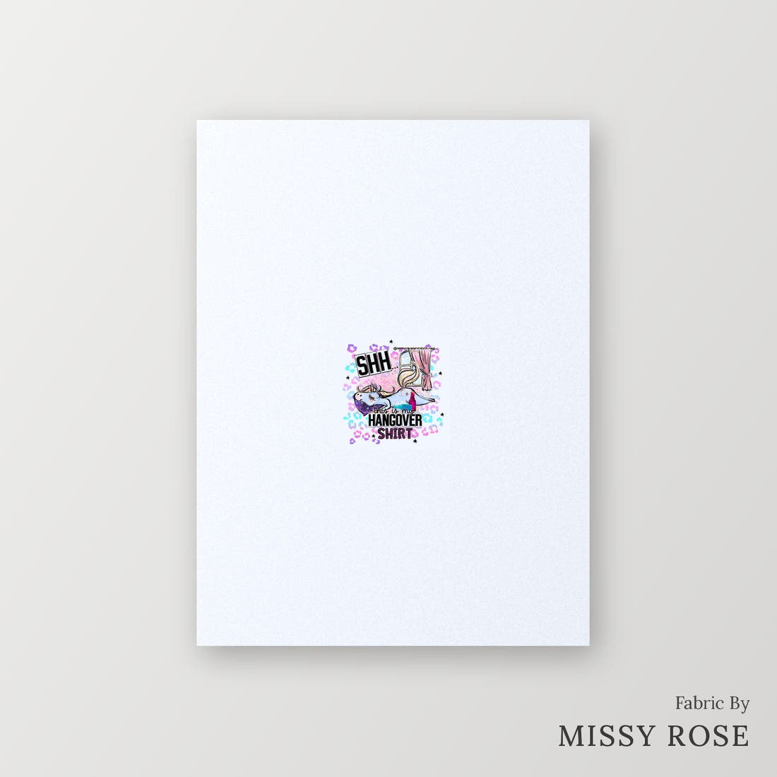 Profanity Fabric Panel 248 – printed fabric panel with centred picture, custom printed to order | Fabric by Missy Rose