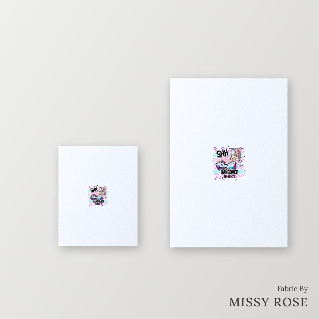 Profanity Fabric Panel 248 – universal and adult panel sizes side by side | Fabric by Missy Rose