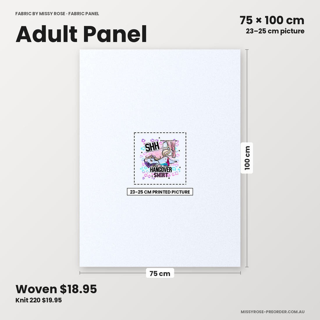 Profanity Fabric Panel 248 adult panel sizing – 23–25 cm printed picture on 75 × 100 cm fabric | Fabric by Missy Rose