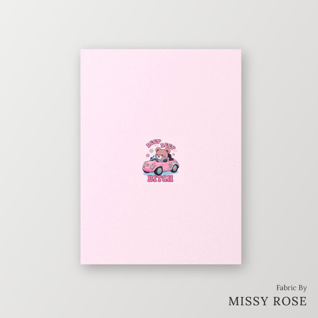 Profanity Fabric Panel 25 – printed fabric panel with centred picture, custom printed to order | Fabric by Missy Rose