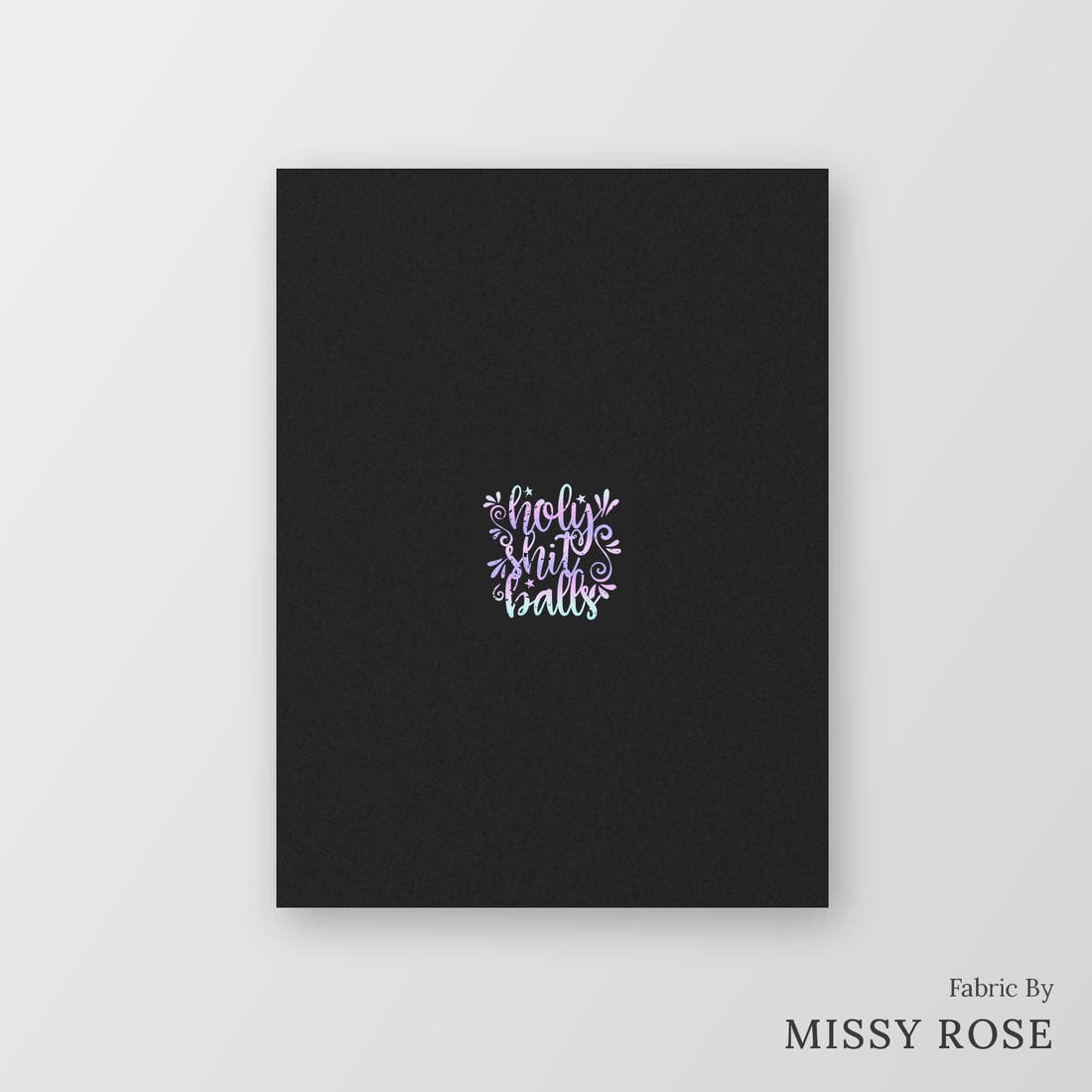 Profanity Fabric Panel 252 – printed fabric panel with centred picture, custom printed to order | Fabric by Missy Rose