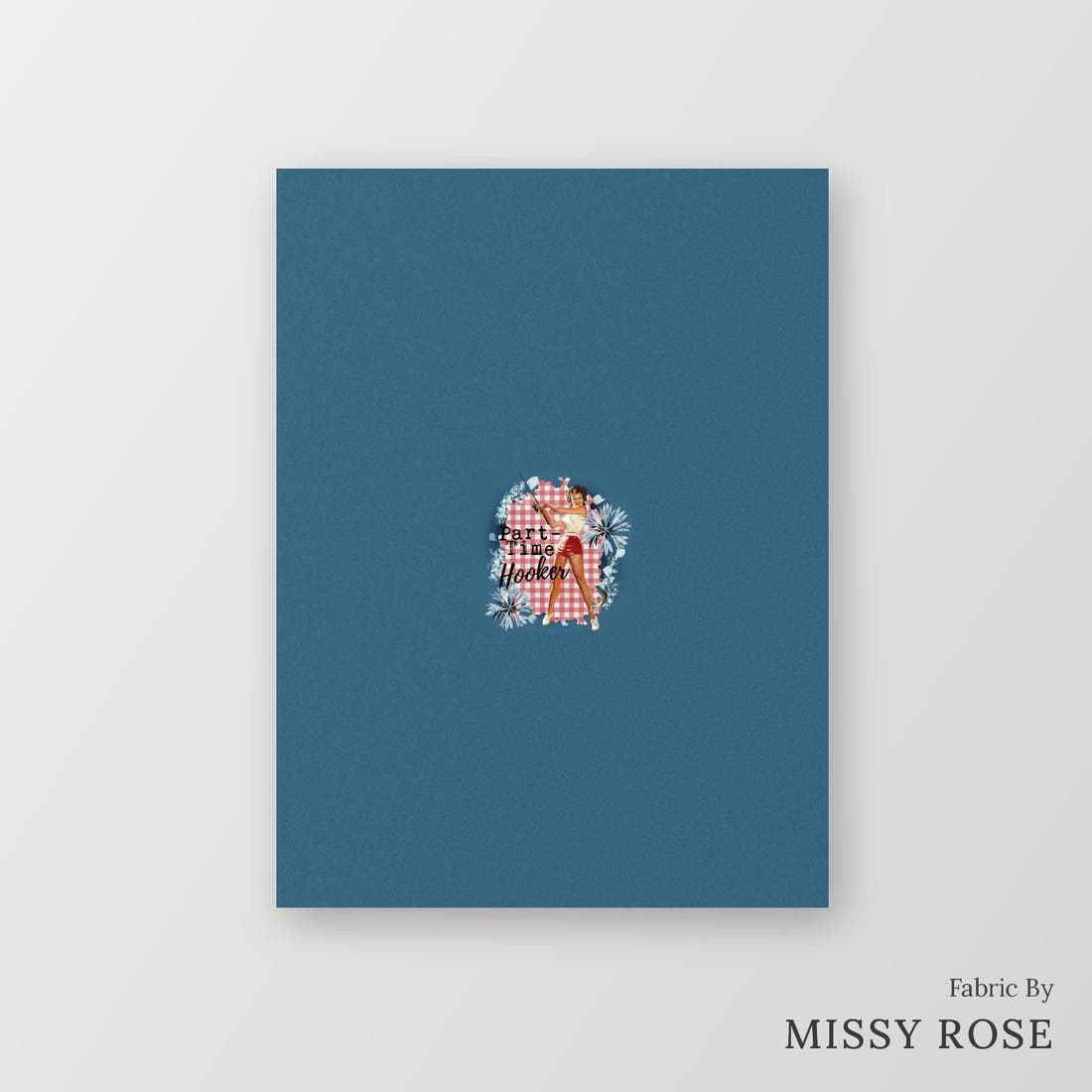 Profanity Fabric Panel 253 – printed fabric panel with centred picture, custom printed to order | Fabric by Missy Rose