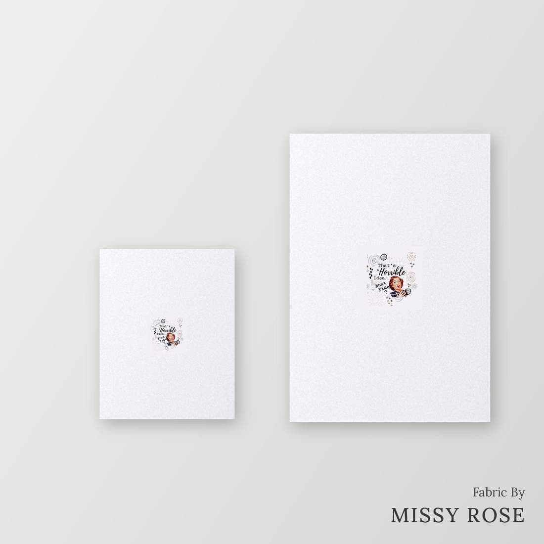 Profanity Fabric Panel 254 – universal and adult panel sizes side by side | Fabric by Missy Rose