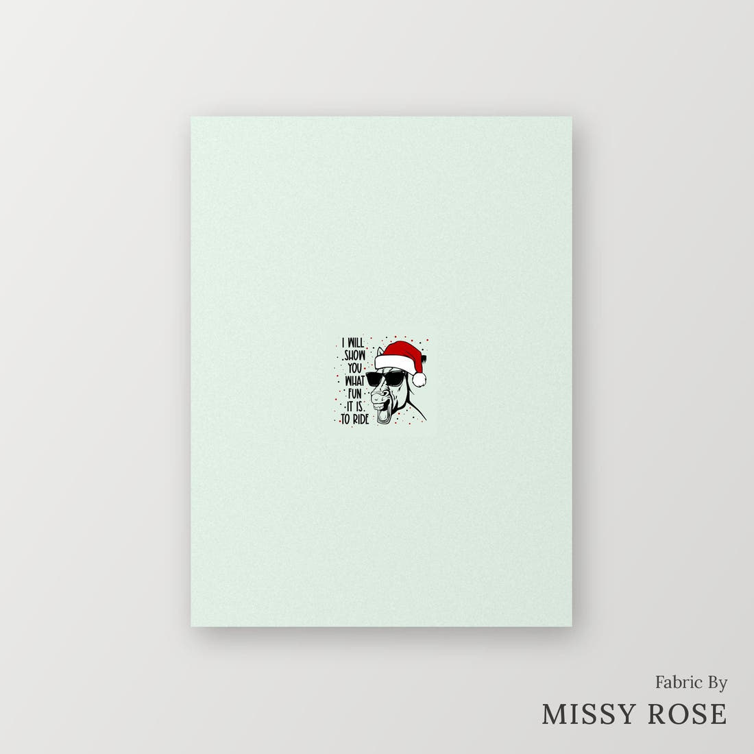 Profanity Fabric Panel 255 – printed fabric panel with centred picture, custom printed to order | Fabric by Missy Rose