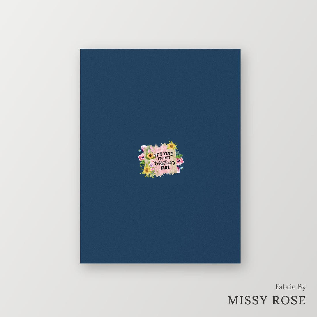 Profanity Fabric Panel 257 – printed fabric panel with centred picture, custom printed to order | Fabric by Missy Rose