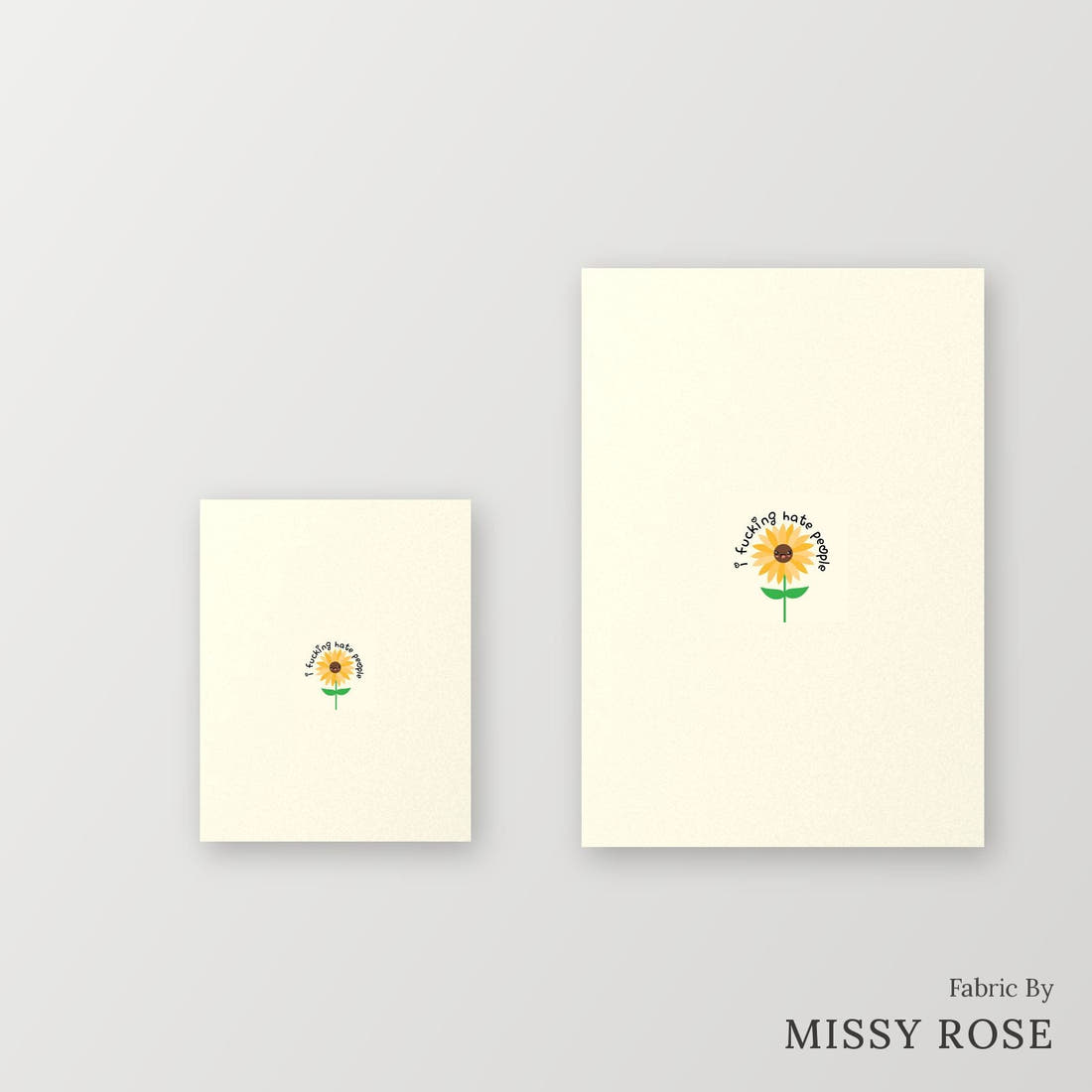 Profanity Fabric Panel 258 – universal and adult panel sizes side by side | Fabric by Missy Rose