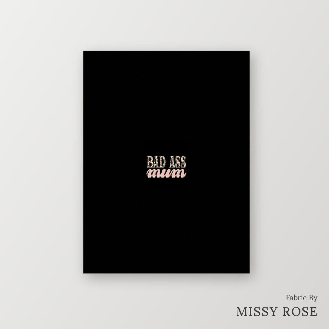 Profanity Fabric Panel 26 – printed fabric panel with centred picture, custom printed to order | Fabric by Missy Rose