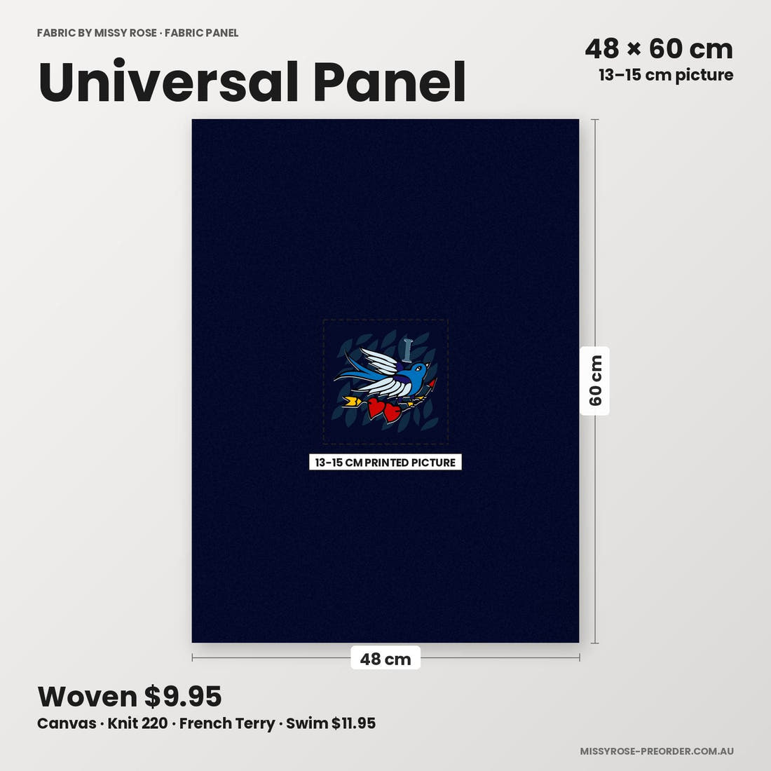 Profanity Fabric Panel 261 universal panel sizing – 13–15 cm printed picture on 48 × 60 cm fabric | Fabric by Missy Rose