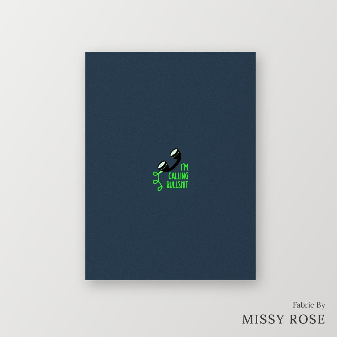 Profanity Fabric Panel 262 – printed fabric panel with centred picture, custom printed to order | Fabric by Missy Rose