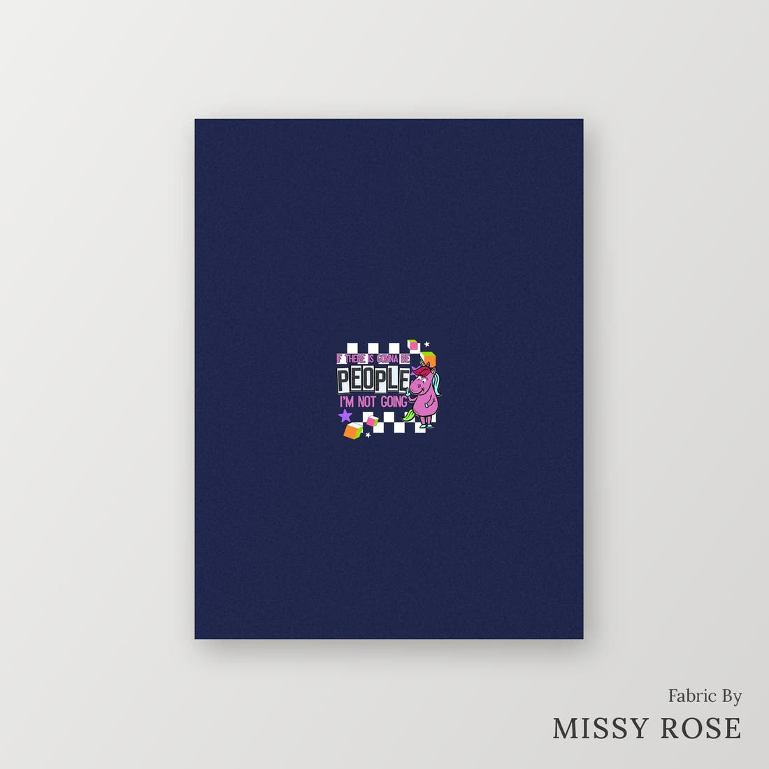 Profanity Fabric Panel 263 – printed fabric panel with centred picture, custom printed to order | Fabric by Missy Rose