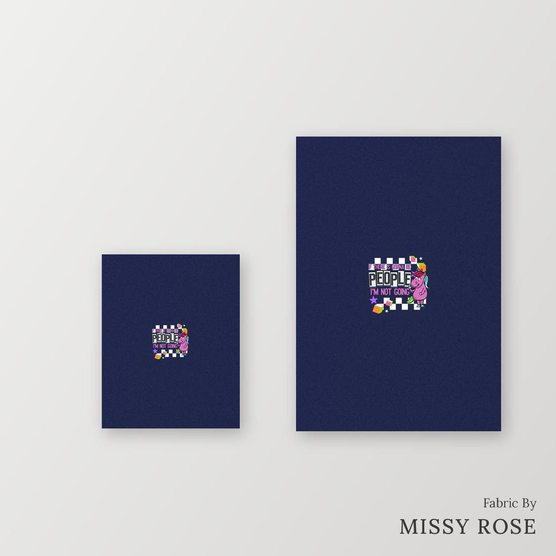 Profanity Fabric Panel 263 – universal and adult panel sizes side by side | Fabric by Missy Rose