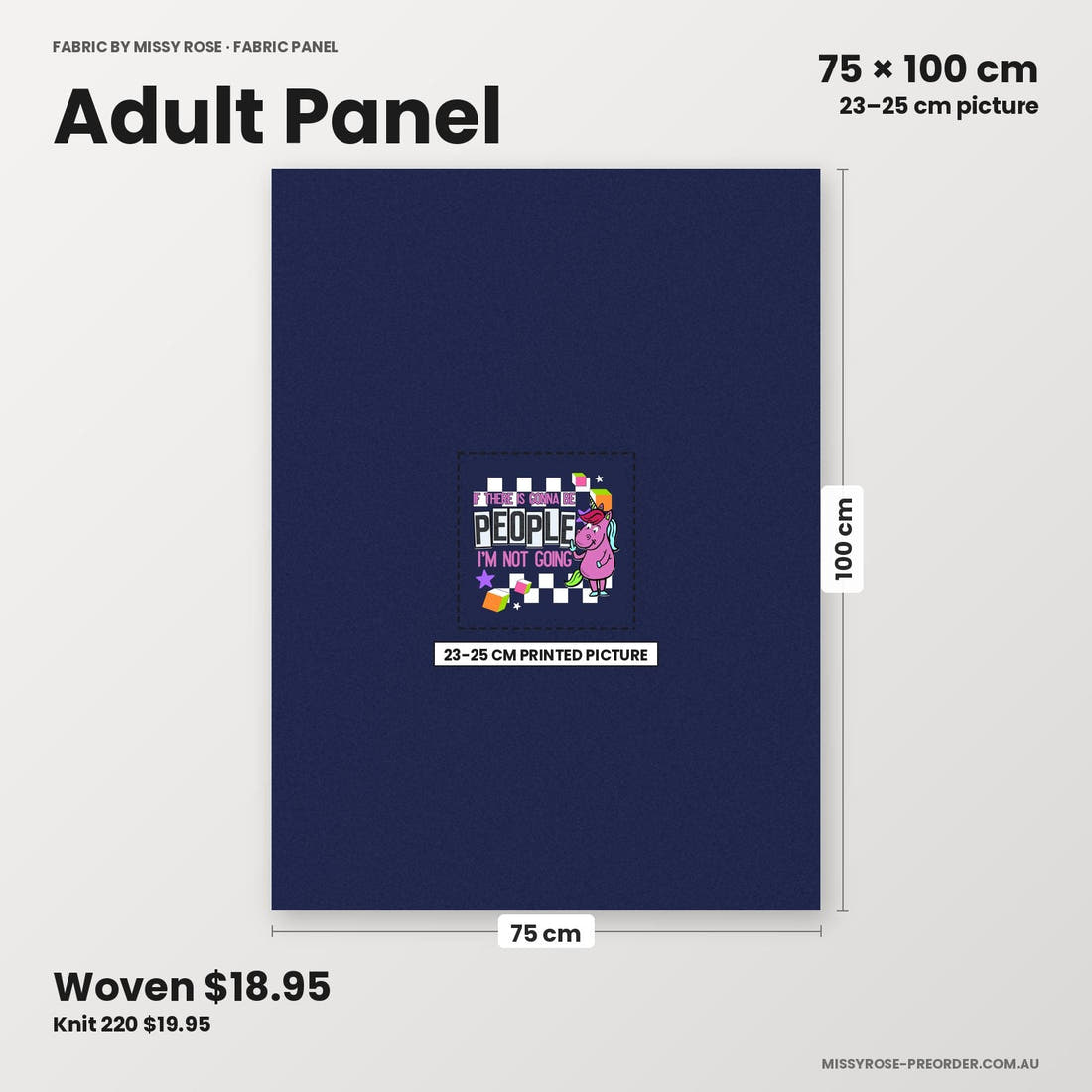Profanity Fabric Panel 263 adult panel sizing – 23–25 cm printed picture on 75 × 100 cm fabric | Fabric by Missy Rose