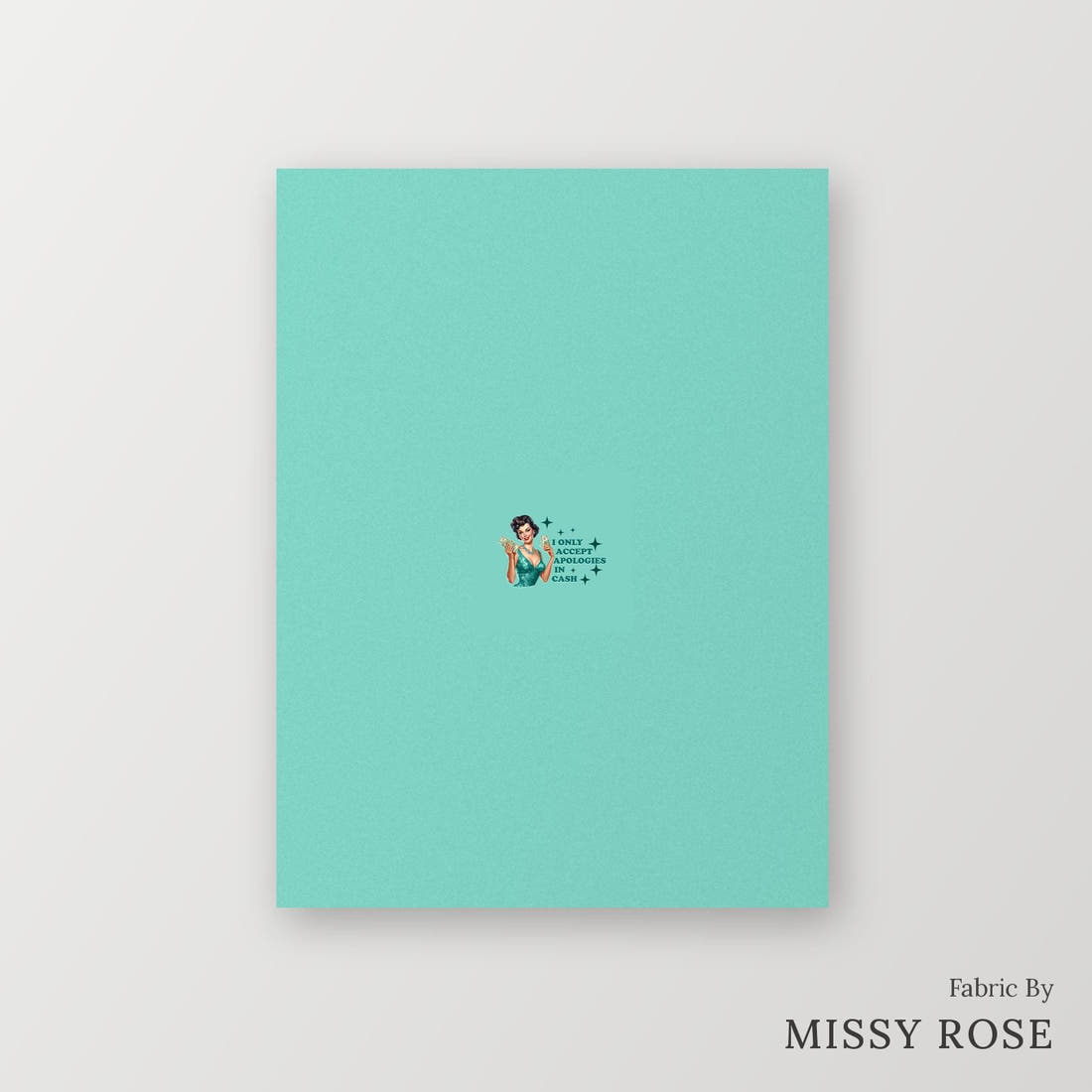 Profanity Fabric Panel 264 – printed fabric panel with centred picture, custom printed to order | Fabric by Missy Rose