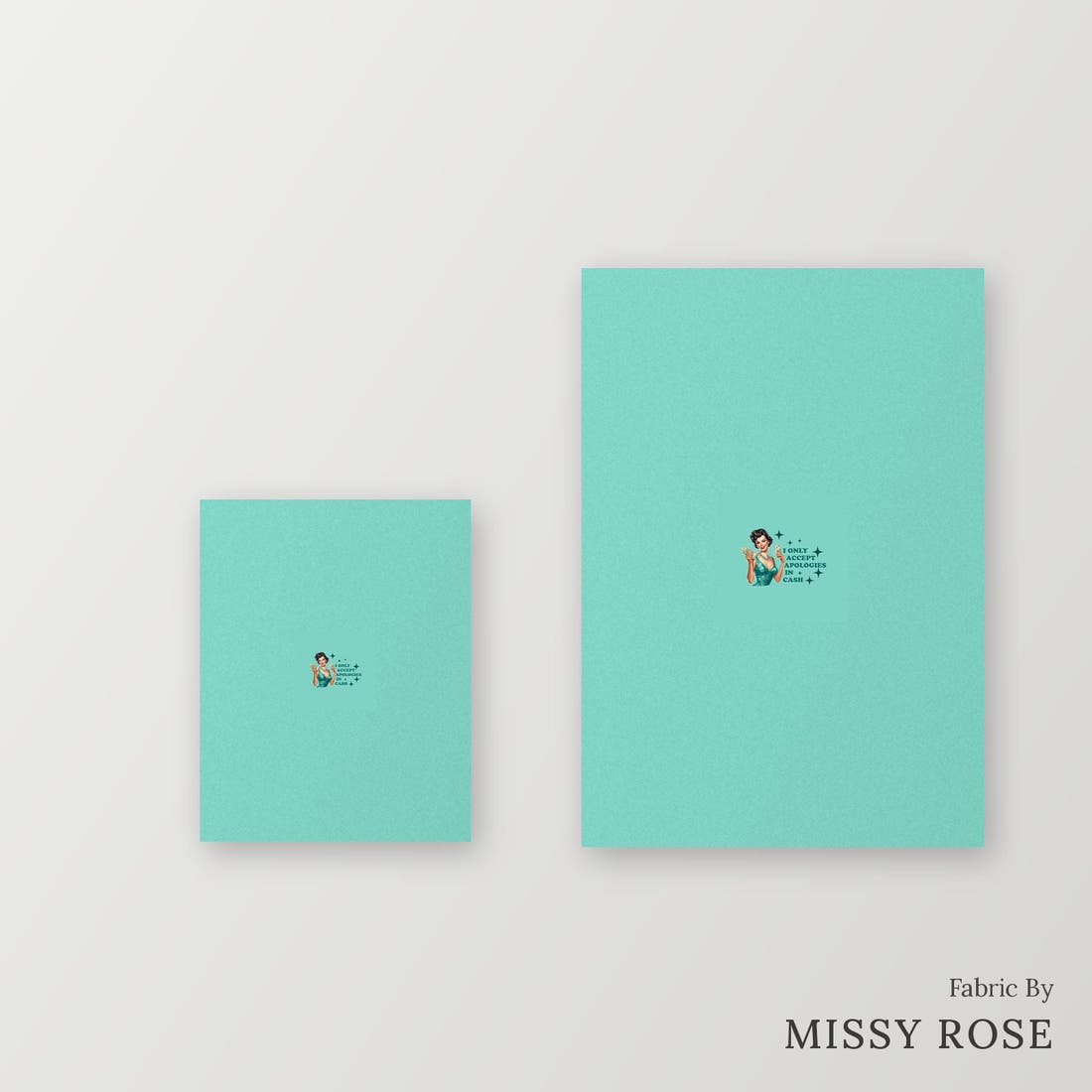 Profanity Fabric Panel 264 – universal and adult panel sizes side by side | Fabric by Missy Rose