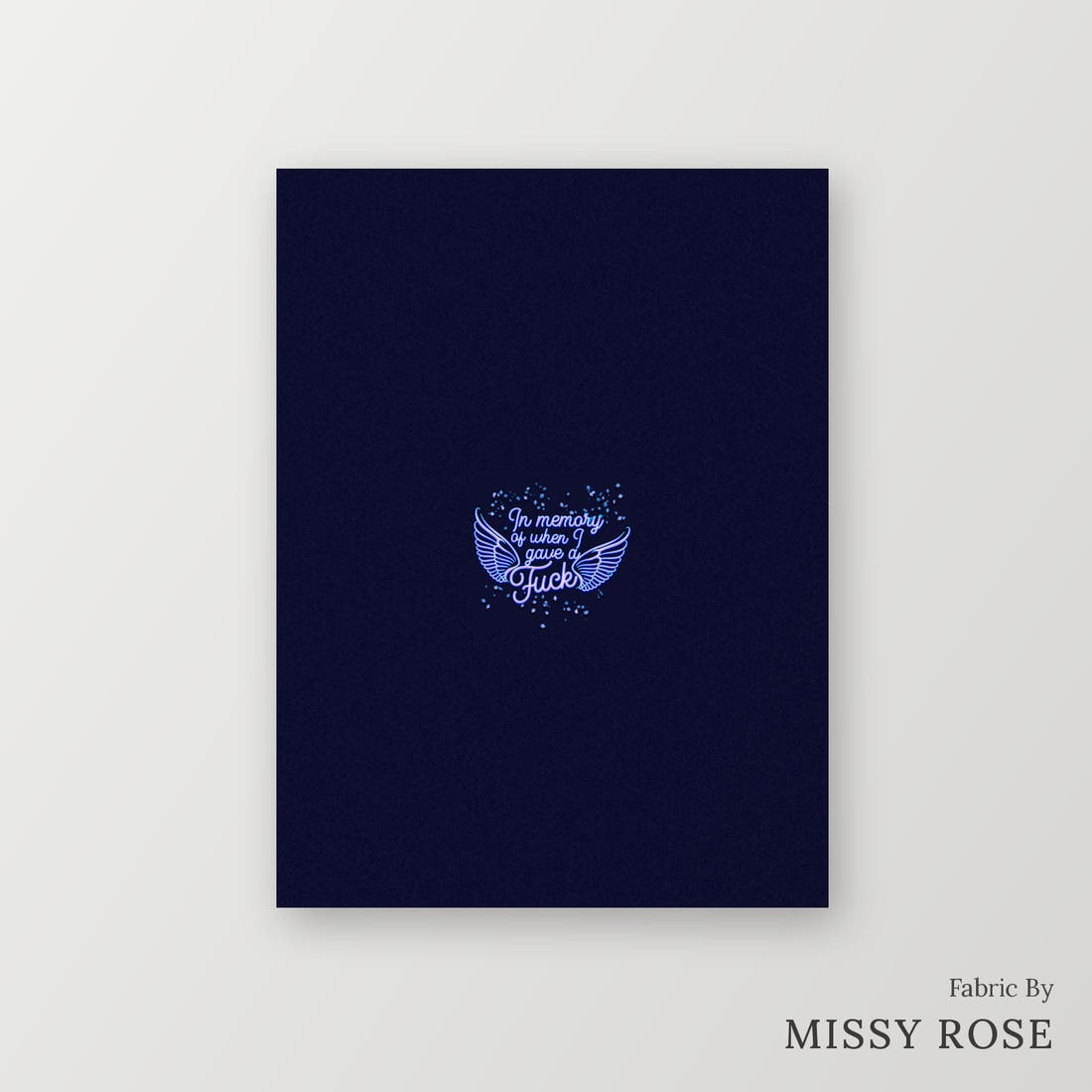 Profanity Fabric Panel 265 – printed fabric panel with centred picture, custom printed to order | Fabric by Missy Rose