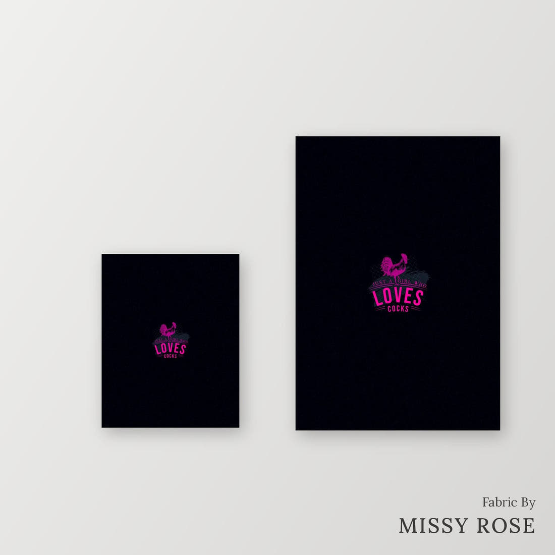 Profanity Fabric Panel 268 – universal and adult panel sizes side by side | Fabric by Missy Rose