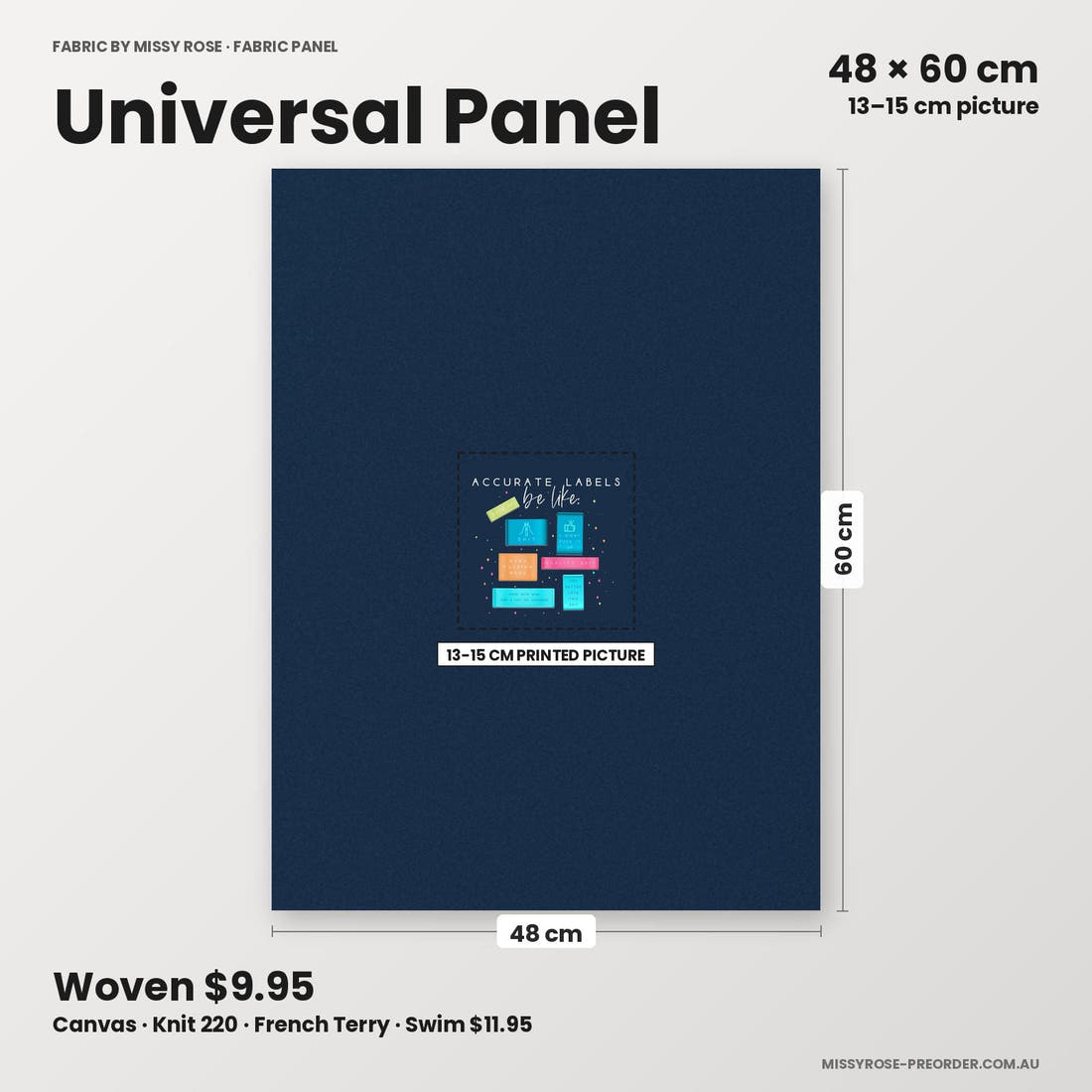 Profanity Fabric Panel 272 universal panel sizing – 13–15 cm printed picture on 48 × 60 cm fabric | Fabric by Missy Rose