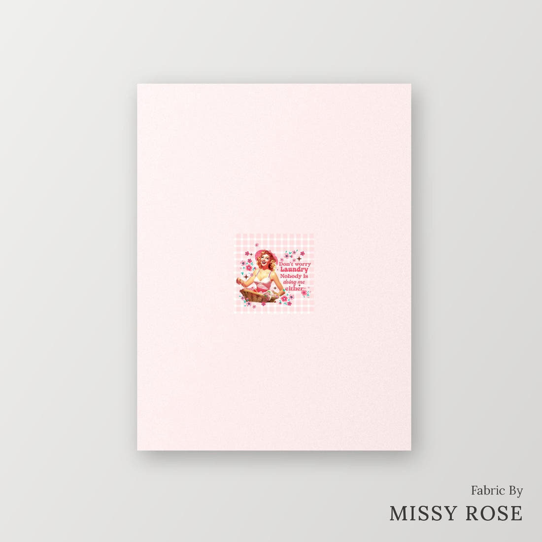 Profanity Fabric Panel 273 – printed fabric panel with centred picture, custom printed to order | Fabric by Missy Rose
