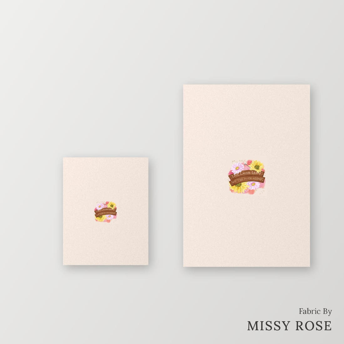 Profanity Fabric Panel 274 – universal and adult panel sizes side by side | Fabric by Missy Rose