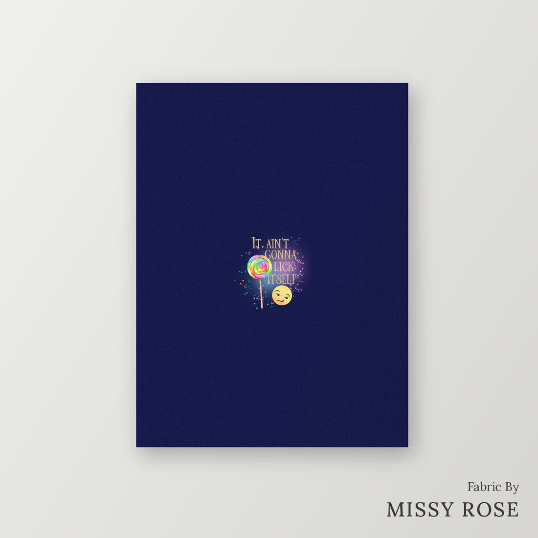 Profanity Fabric Panel 276 – printed fabric panel with centred picture, custom printed to order | Fabric by Missy Rose