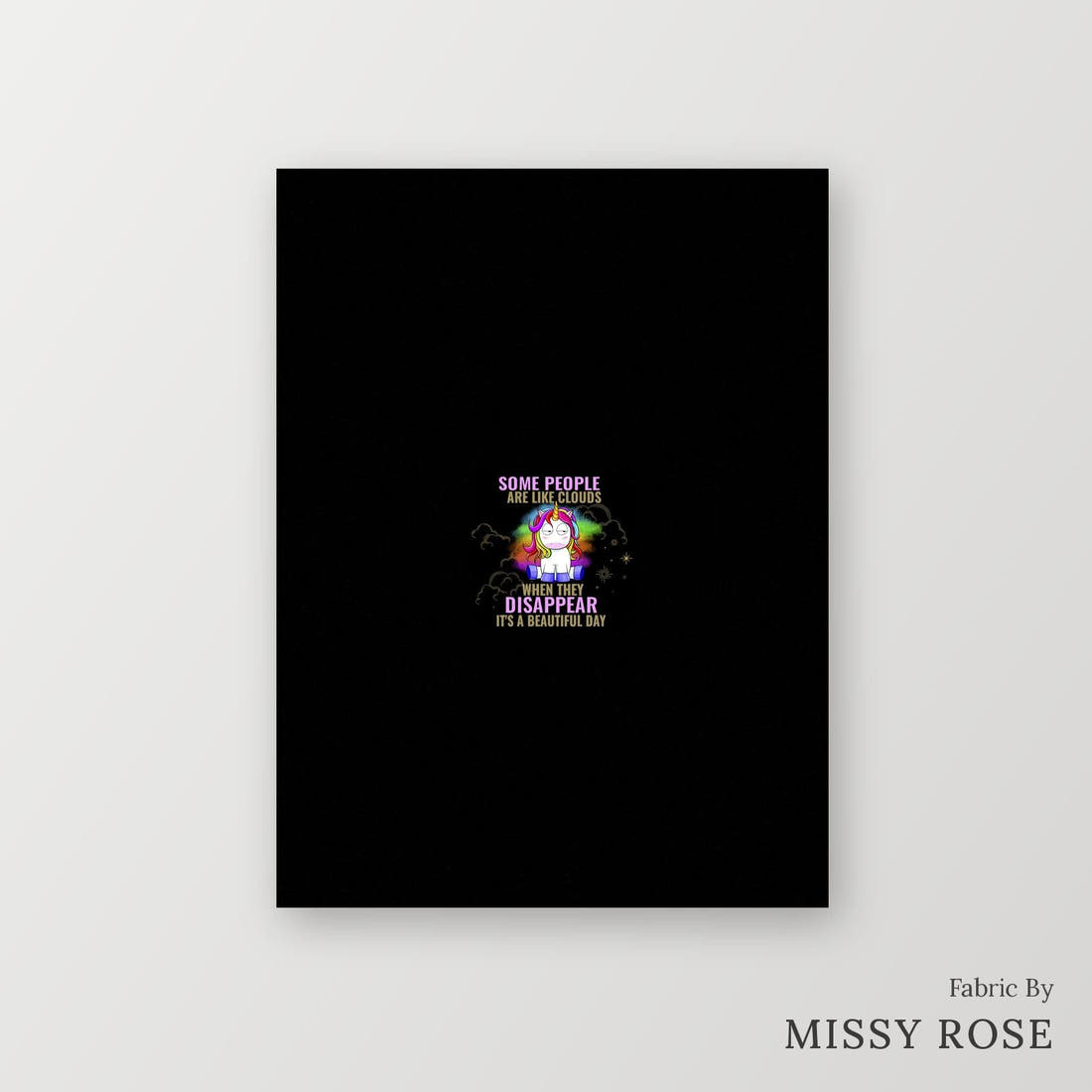 Profanity Fabric Panel 278 – printed fabric panel with centred picture, custom printed to order | Fabric by Missy Rose