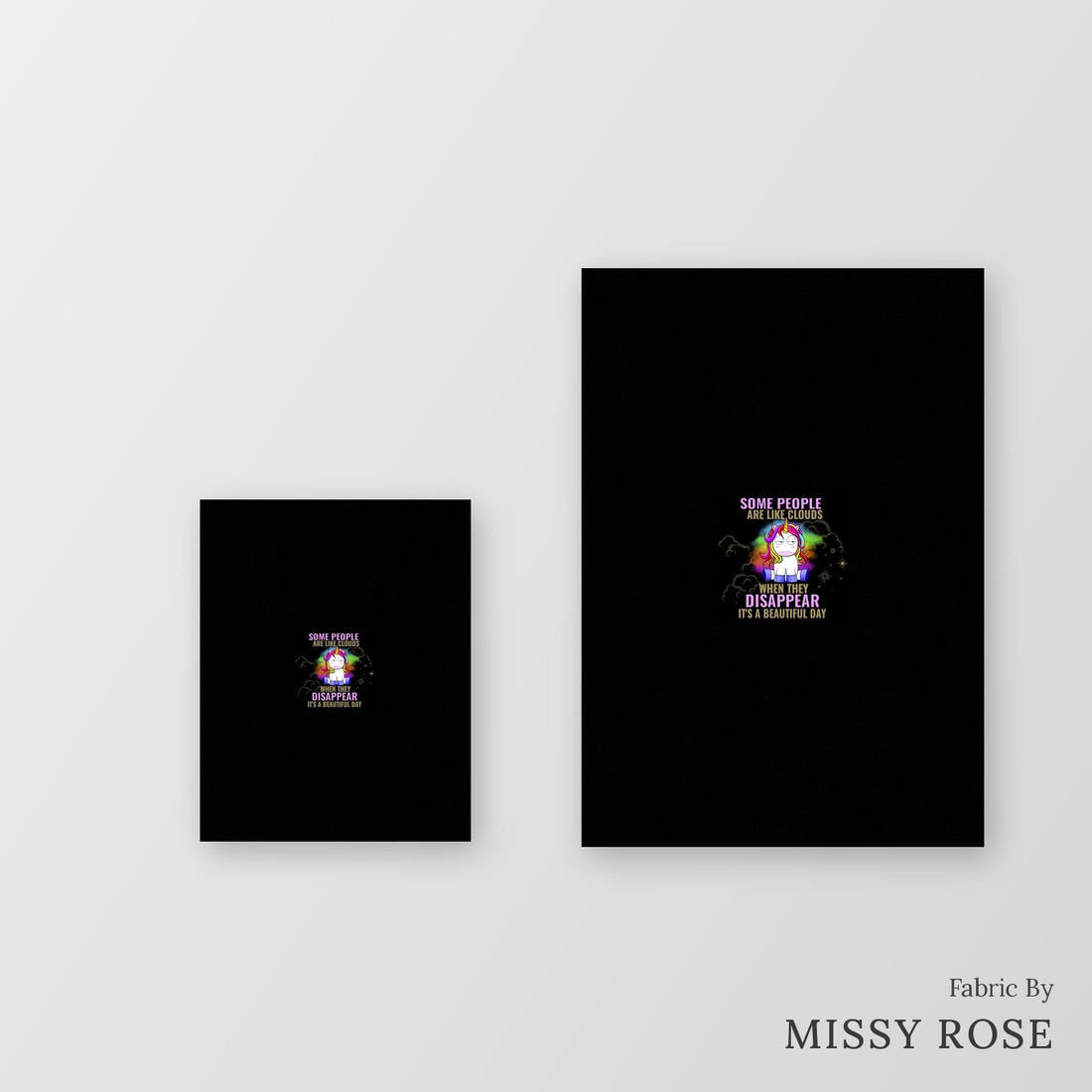 Profanity Fabric Panel 278 – universal and adult panel sizes side by side | Fabric by Missy Rose