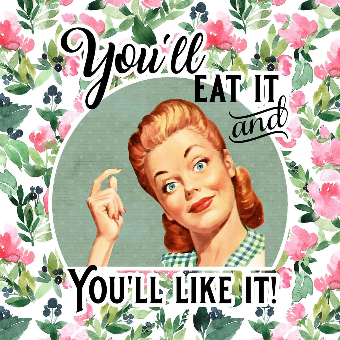 Profanity Fabric Panel 279 – full artwork close-up of the printed picture | Fabric by Missy Rose