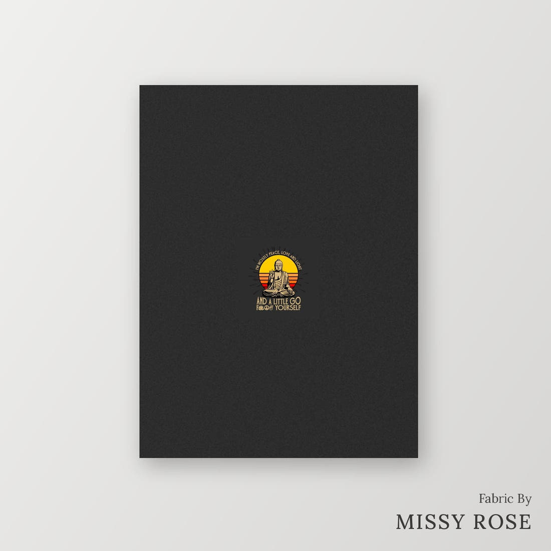 Profanity Fabric Panel 28 – printed fabric panel with centred picture, custom printed to order | Fabric by Missy Rose
