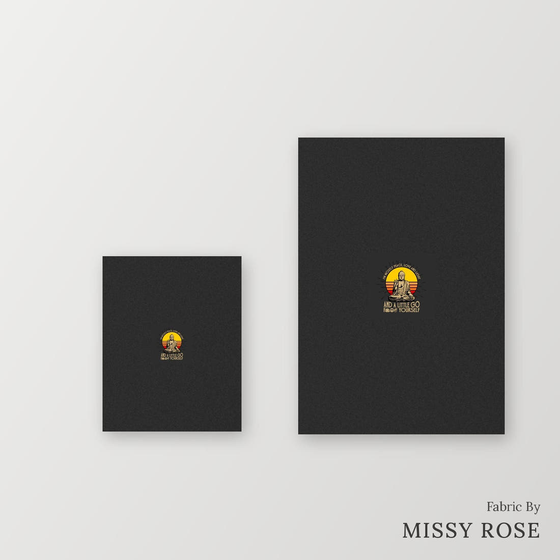 Profanity Fabric Panel 28 – universal and adult panel sizes side by side | Fabric by Missy Rose