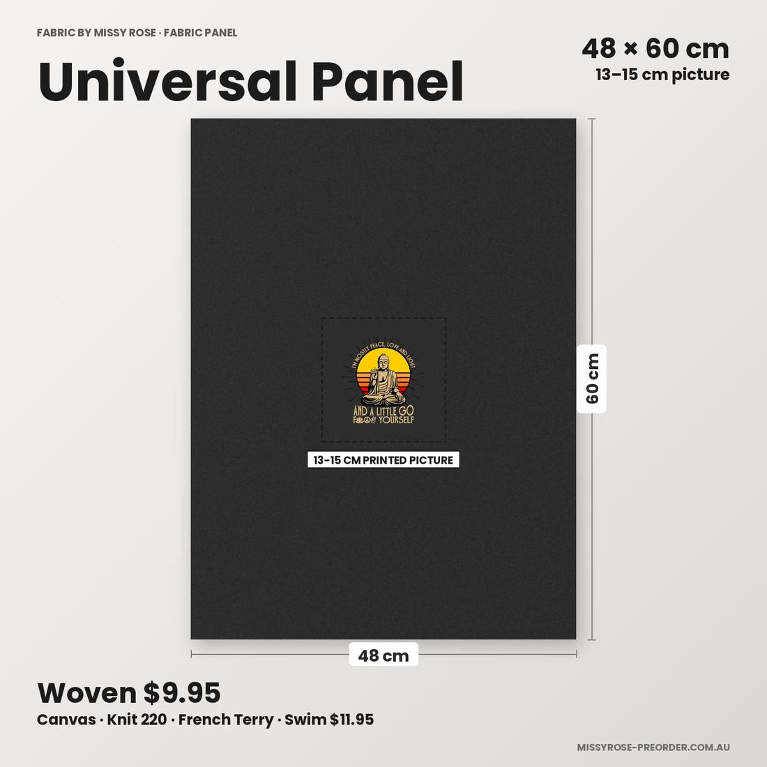 Profanity Fabric Panel 28 universal panel sizing – 13–15 cm printed picture on 48 × 60 cm fabric | Fabric by Missy Rose