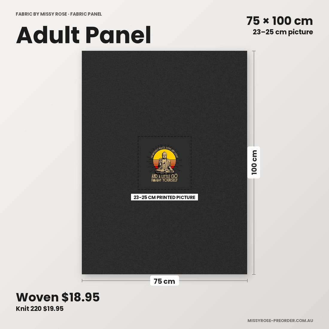 Profanity Fabric Panel 28 adult panel sizing – 23–25 cm printed picture on 75 × 100 cm fabric | Fabric by Missy Rose