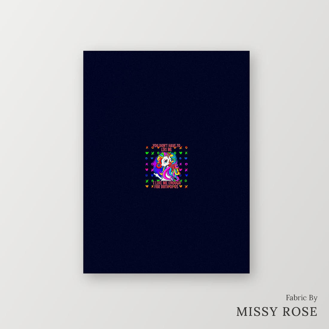 Profanity Fabric Panel 280 – printed fabric panel with centred picture, custom printed to order | Fabric by Missy Rose