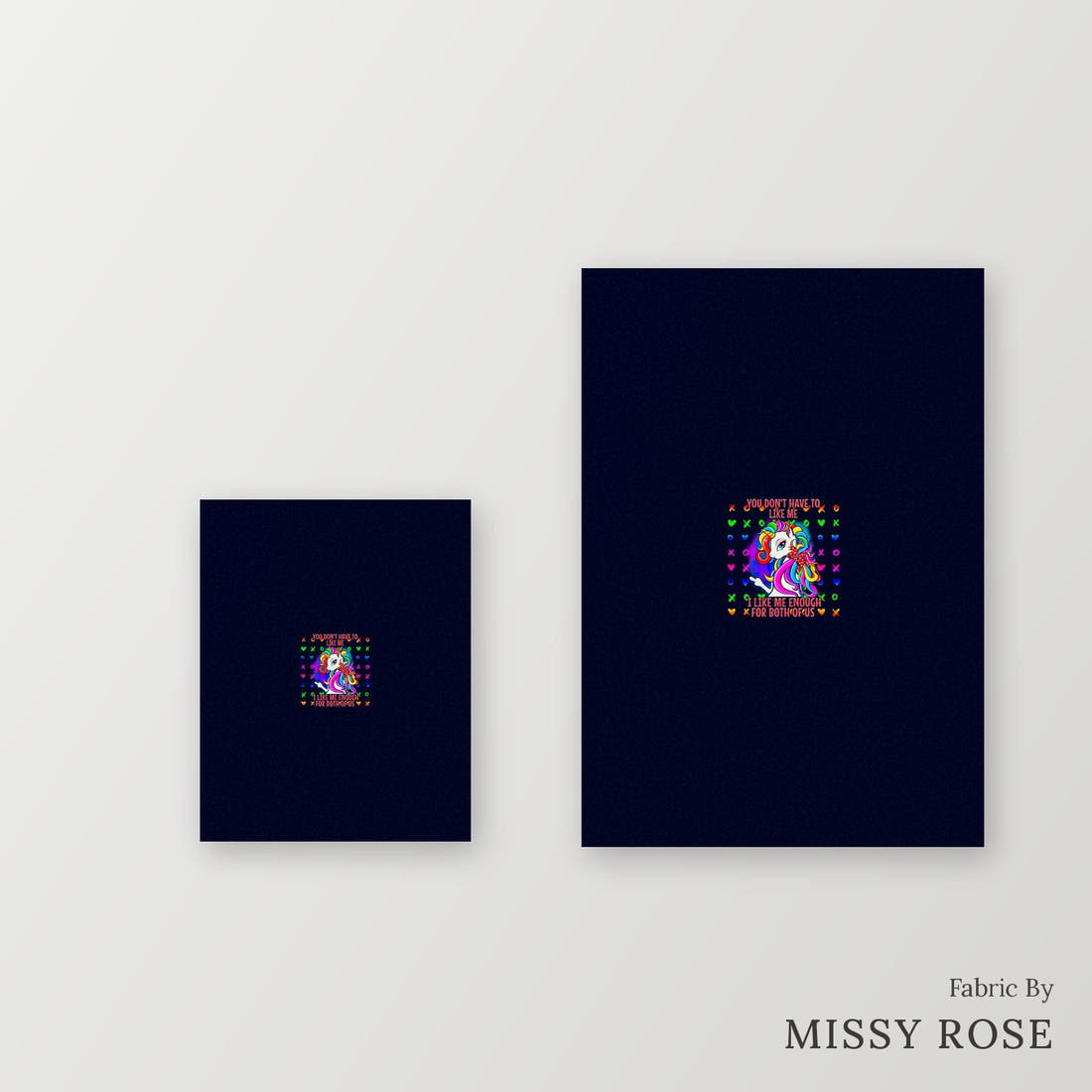Profanity Fabric Panel 280 – universal and adult panel sizes side by side | Fabric by Missy Rose