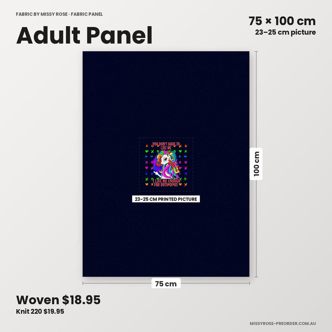 Profanity Fabric Panel 280 adult panel sizing – 23–25 cm printed picture on 75 × 100 cm fabric | Fabric by Missy Rose