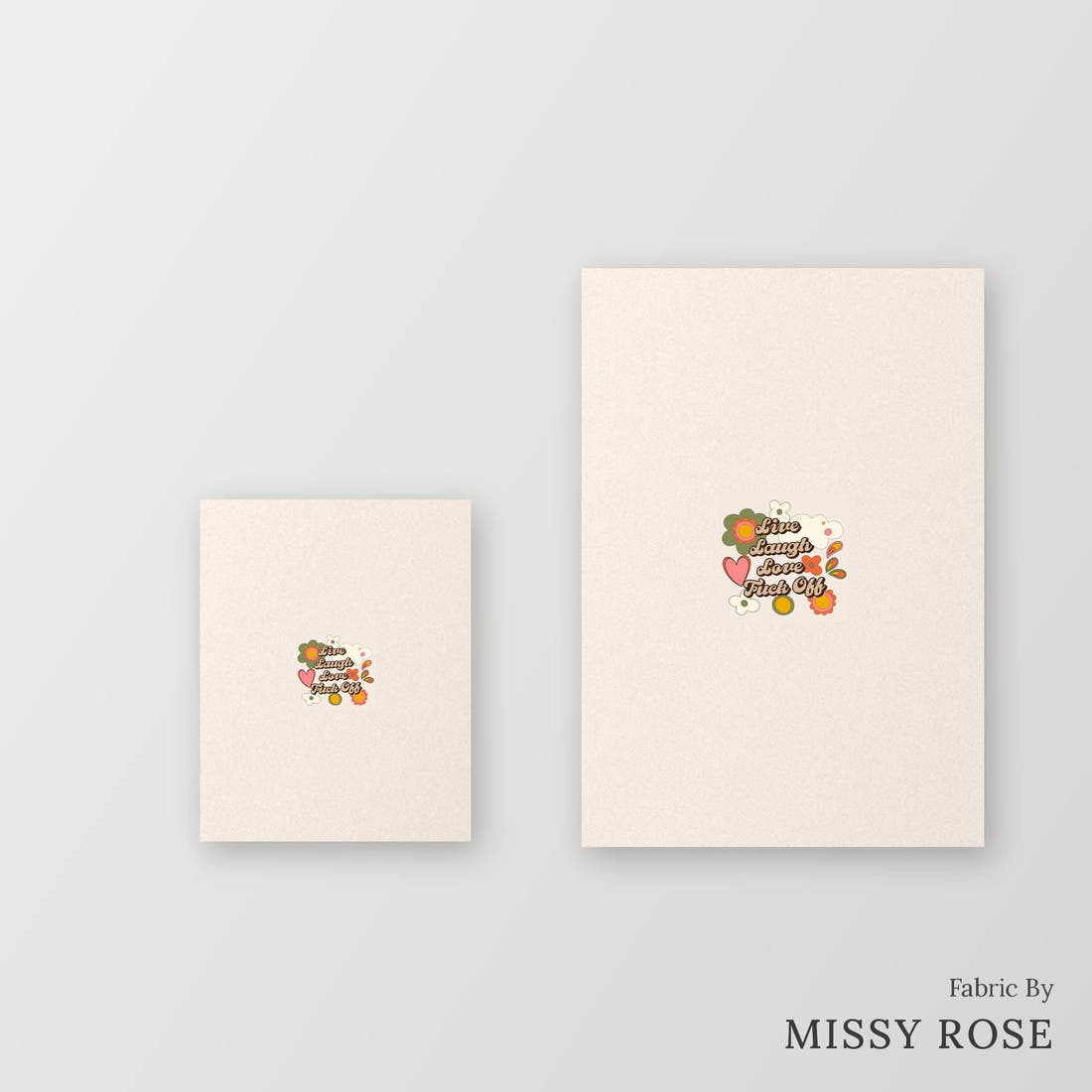 Profanity Fabric Panel 281 – universal and adult panel sizes side by side | Fabric by Missy Rose