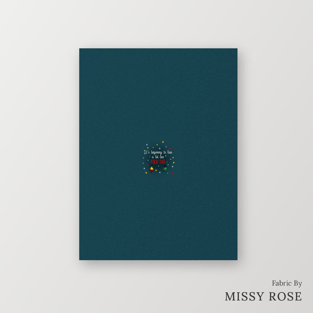 Profanity Fabric Panel 282 – printed fabric panel with centred picture, custom printed to order | Fabric by Missy Rose