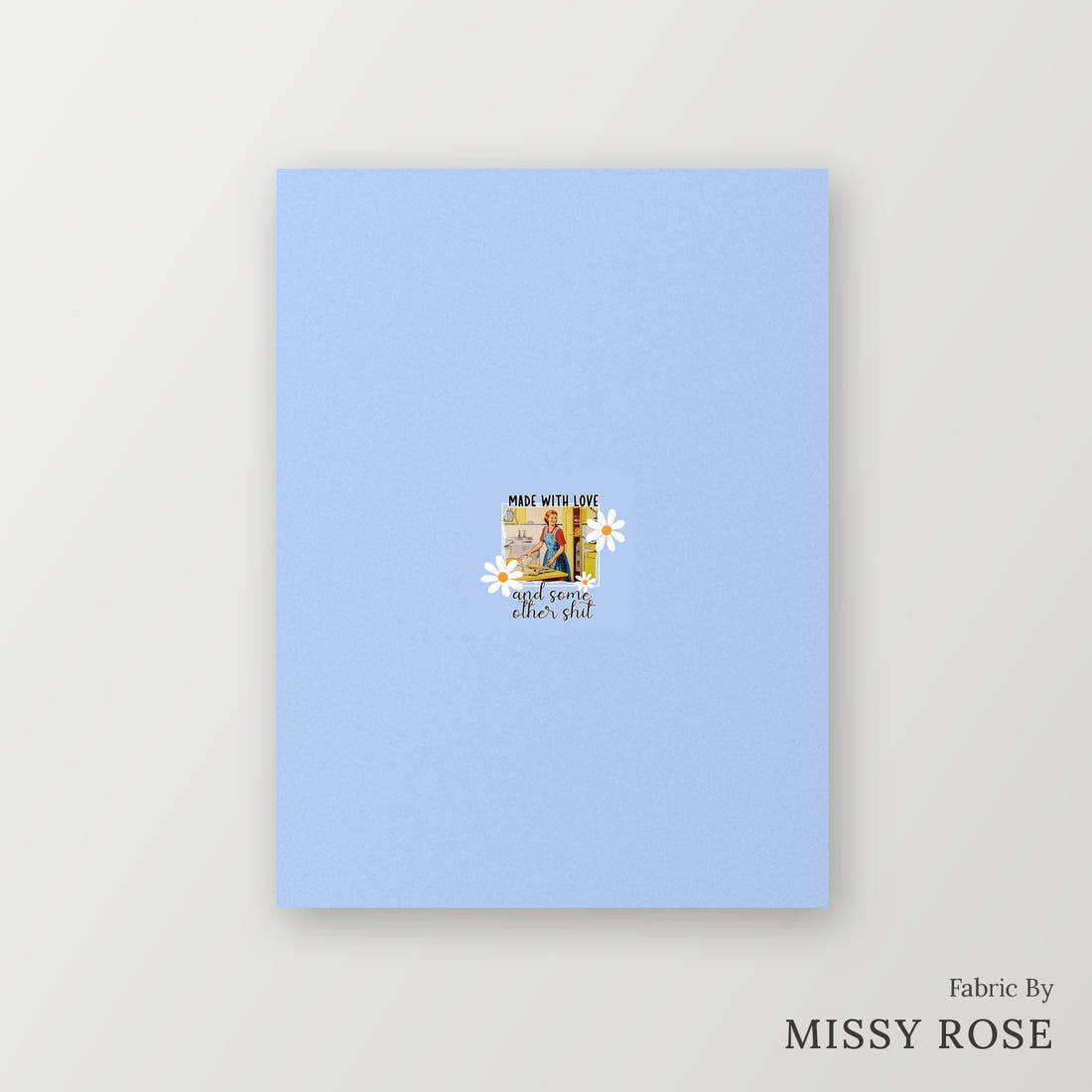 Profanity Fabric Panel 285 – printed fabric panel with centred picture, custom printed to order | Fabric by Missy Rose