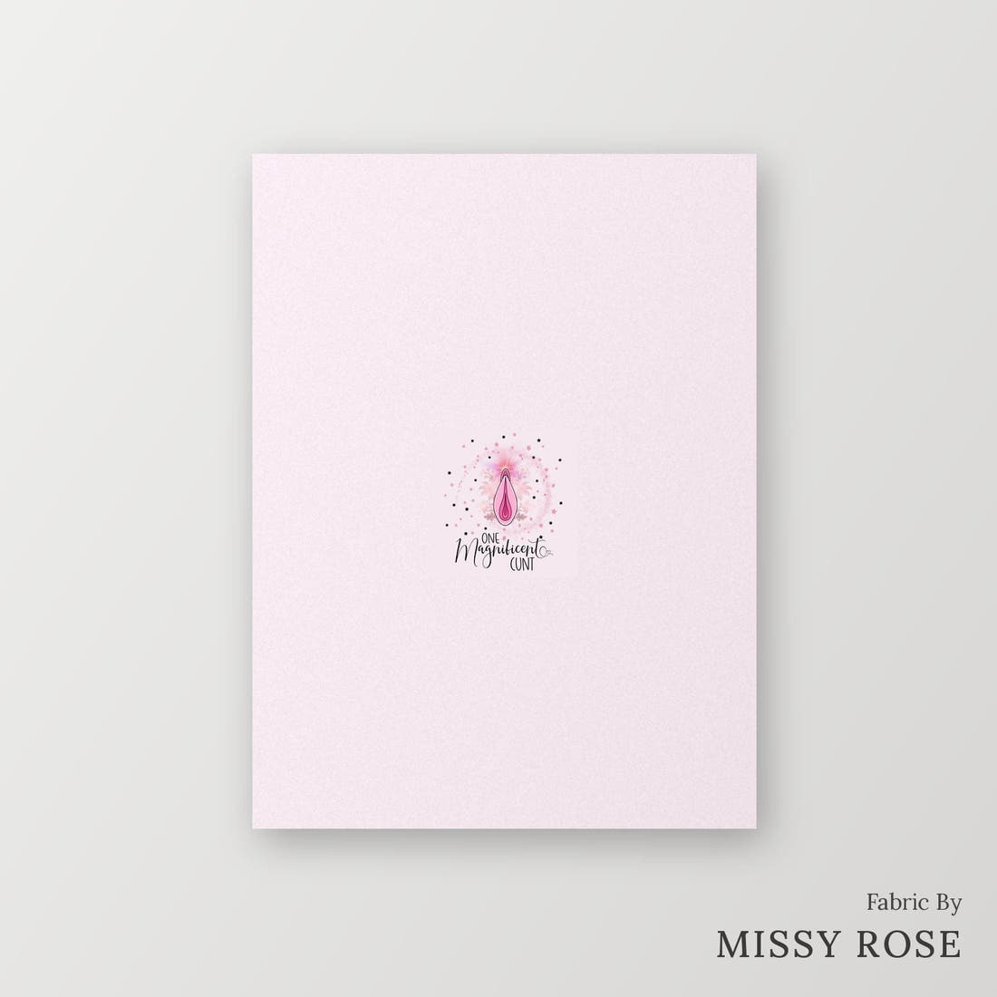 Profanity Fabric Panel 286 – printed fabric panel with centred picture, custom printed to order | Fabric by Missy Rose