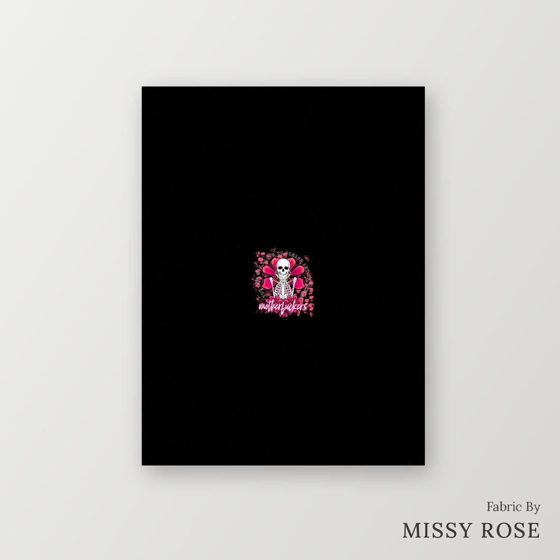 Profanity Fabric Panel 291 – printed fabric panel with centred picture, custom printed to order | Fabric by Missy Rose