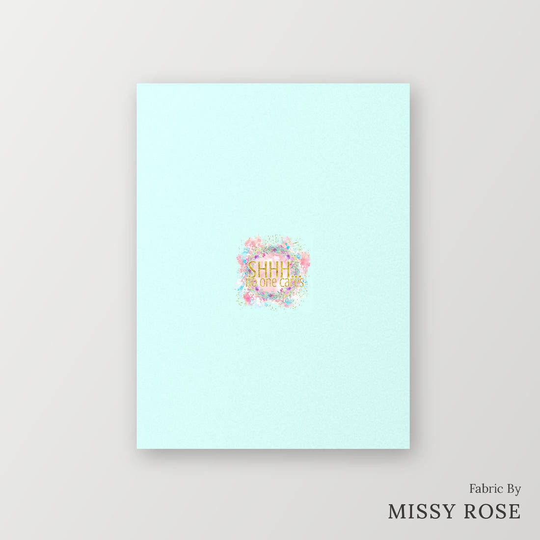 Profanity Fabric Panel 292 – printed fabric panel with centred picture, custom printed to order | Fabric by Missy Rose
