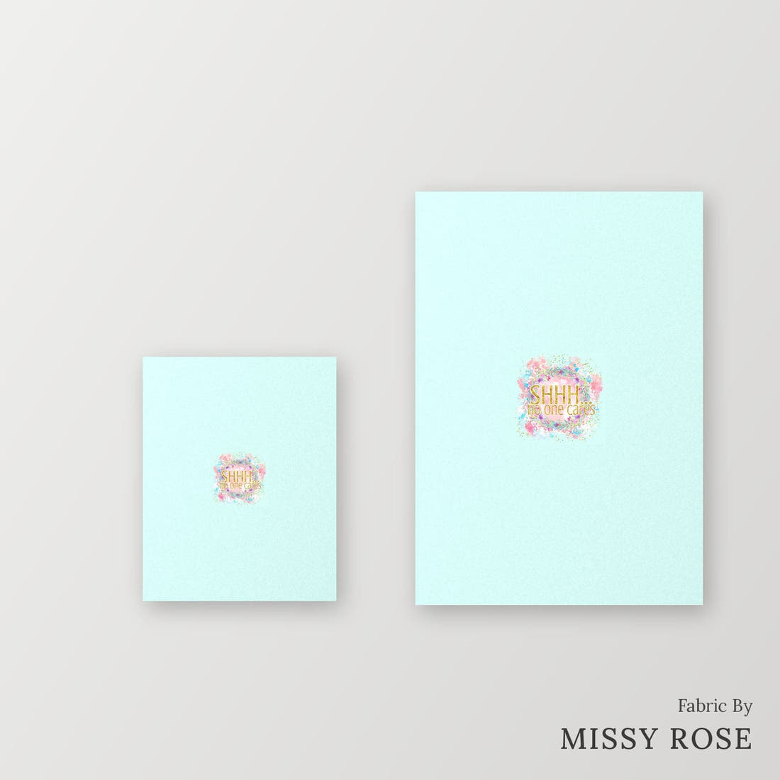Profanity Fabric Panel 292 – universal and adult panel sizes side by side | Fabric by Missy Rose