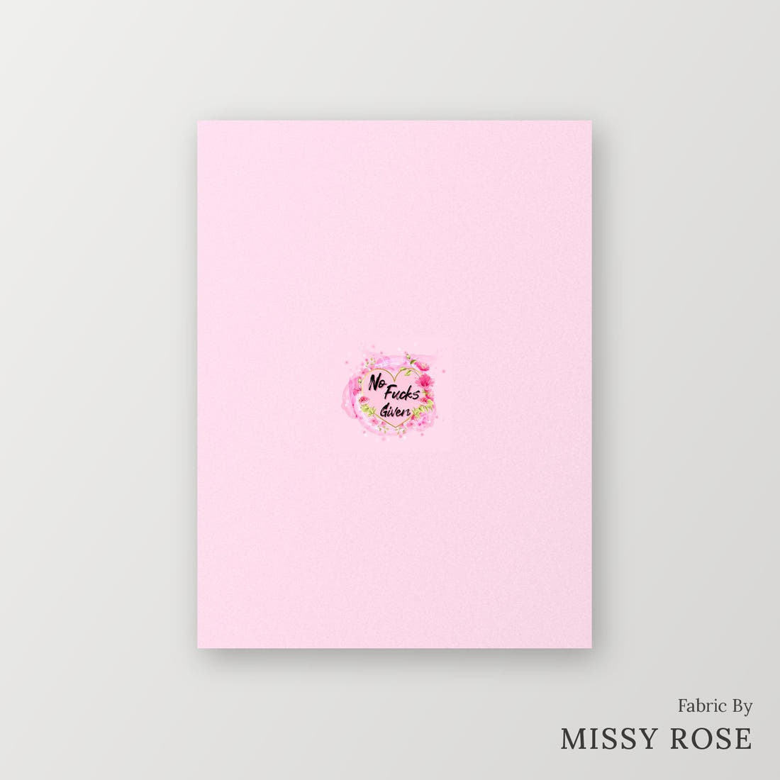 Profanity Fabric Panel 294 – printed fabric panel with centred picture, custom printed to order | Fabric by Missy Rose